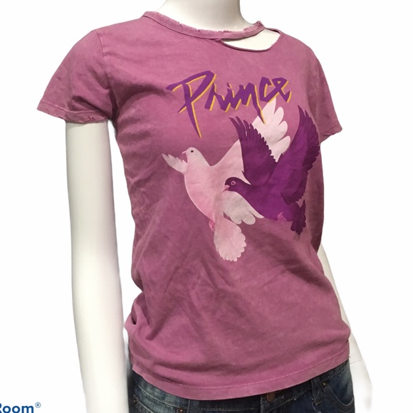 Prince When Doves Cry Distressed Purple Tee - Picture 2 of 6